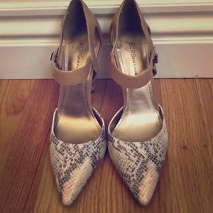 Women’s BCBGeneration heels, tan and gray. Sz 8.5